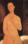 Amedeo Modigliani Seated unde with necklace painting